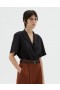 Angled Collar Shirt Black | Women Margaret Howell Shirts