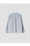 Button Through Collarless Shirt Blue | Women Margaret Howell Shirts
