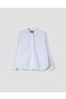 Button Through Collarless Shirt Pale Blue | Women Margaret Howell Shirts