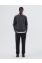 Heavy Crew Neck Charcoal / Storm Grey Twist | Men Margaret Howell Knitwear