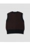 Mhl. Contrast Trim Waistcoat Chocolate / Black | Women Margaret Howell Knitwear