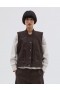 Mhl. Patch Pocket Jerkin Dark Brown | Women Margaret Howell Jackets & Coats