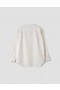 Oversized Collarless Shirt Off White | Men Margaret Howell Shirts