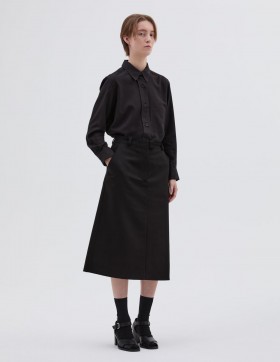 Back Vent Skirt Black | Women Margaret Howell Skirts