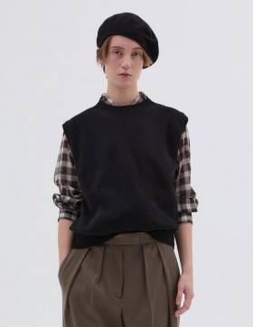 Boxy Crew Neck Slipover Black | Women Margaret Howell Knitwear