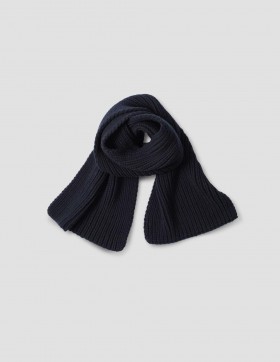Chunky Rib Scarf Navy | Women/Men Margaret Howell Scarves