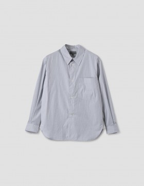 Half Placket Shirt Grey / White | Men Margaret Howell Shirts