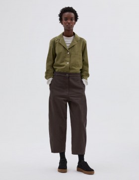 Mhl. Barrel Leg Trouser Dark Brown | Women Margaret Howell Trousers