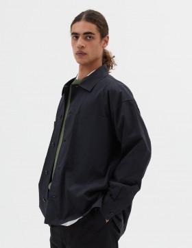 Mhl. Big Pocket Shirt Black | Men Margaret Howell Shirts