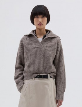 Mhl. Chunky Sailor Collar Natural | Women Margaret Howell Knitwear