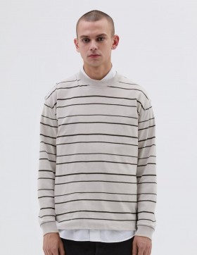 Mhl. Wide Crew Matelot Chalk / Assam | Men Margaret Howell Sportswear