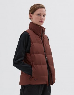 Mizuno High Neck Gilet Rust | Women Margaret Howell Jackets & Coats