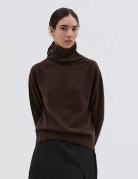Wide Roll Neck Bitter Chocolate | Women Margaret Howell Knitwear