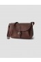  Bolsa Satchel com Bolso e Pregas Marrom | Bolsas Femininas Margaret Howell