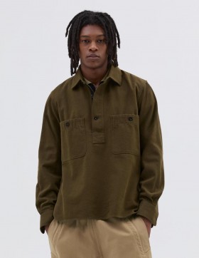  Camisa Mhl. Overhead Moss | Camisas Margaret Howell para homem