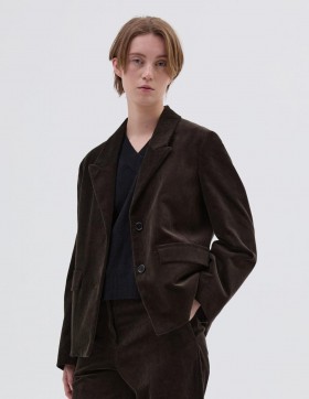  Blazer com lapela de pico e detalhes em Mole | Jaquetas e casacos femininos Margaret Howell