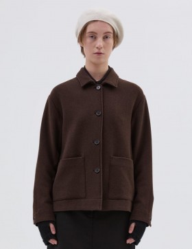  Jaqueta Camisa Marrom | Jaquetas e Casacos Femininos Margaret Howell