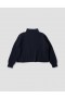  Maglione a coste inglesi con collo a imbuto blu navy | Maglieria Margaret Howell da donna