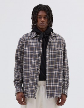  Mhl. Camicia Basic Ardesia / Muschio | Camicie da uomo Margaret Howell