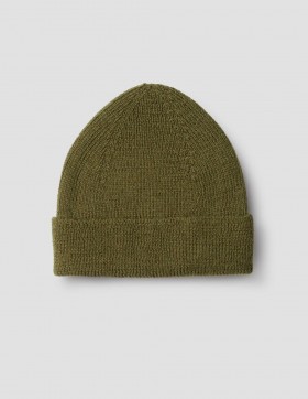  Mhl. Berretto a coste semplice color cachi | Cappelli Margaret Howell da donna/uomo