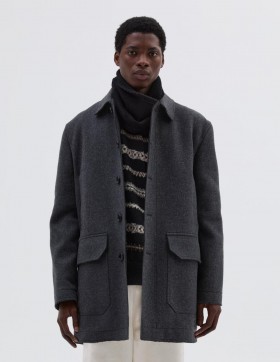  Giacca con bordo grezzo color carbone | Giacche e cappotti Margaret Howell da uomo