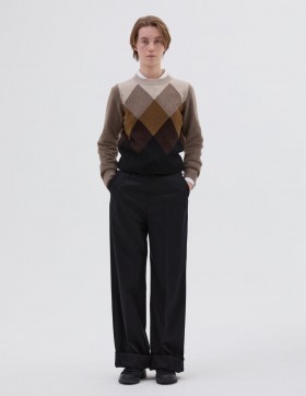  Pantaloni da marinaio con risvolto blu scuro | Pantaloni da donna Margaret Howell