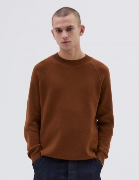  Mhl. Wide Neck Sweatshirt Tobacco | Herr Margaret Howell Stickat