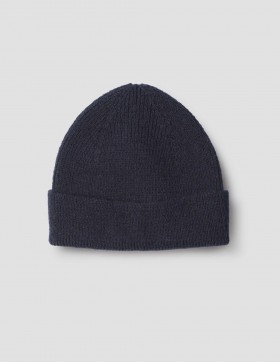 Mhl. Basit Ribbed Beanie Mürekkebi | Kadın/Erkek Margaret Howell Şapkaları