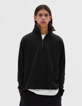 Mizuno Yarım Fermuarlı Sweatshirt Siyah | Erkek Margaret Howell Spor Giyim