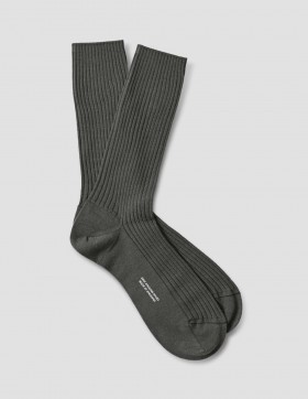  Full Rib Sock Dark Sage | Heren Margaret Howell Sokken