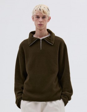  Half Zip Trui Militair | Heren Margaret Howell Breigoed