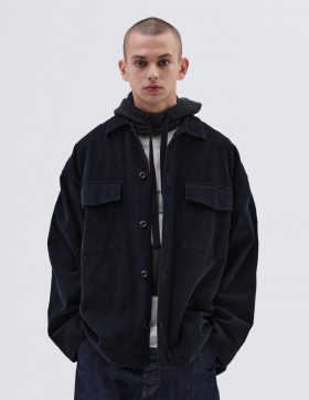  Mhl. Lang Overshirt Zwart | Heren Margaret Howell Overhemden