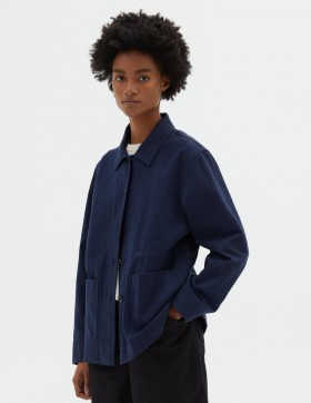  Mhl. Worker Jacket Indigo | Dames Margaret Howell Jassen & Mantels