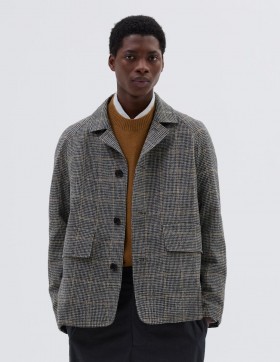  Raglan Blazer Zwart / Lichtgrijs | Heren Margaret Howell Jassen & Mantels