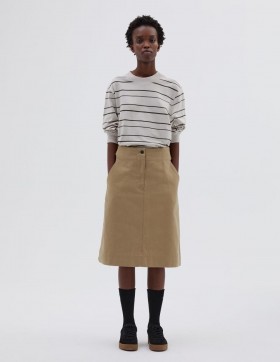  Mhl. Cinch Back Skirt Stone | Naisten Margaret Howell Hameet