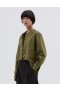  Chemise boutonnée sans col vert olive | Chemises Margaret Howell pour femmes