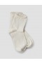  Chaussettes roulées Mhl. blanc cassé | Chaussettes Margaret Howell pour femmes