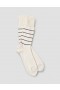  Chaussettes rayées ivoire/ébène | Chaussettes homme Margaret Howell