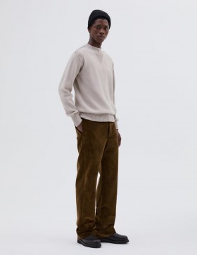  Pantalon à boutons et bretelles couleur muscade | Pantalon Margaret Howell pour homme