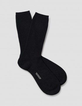  Chaussettes côtelées noires | Chaussettes homme Margaret Howell