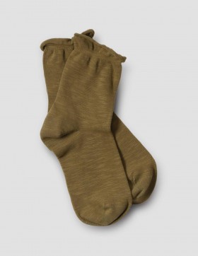  Chaussettes roulées vert olive | Chaussettes Margaret Howell pour femmes