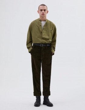  Pantalon homme Margaret Howell à taille large, vert olive foncé |