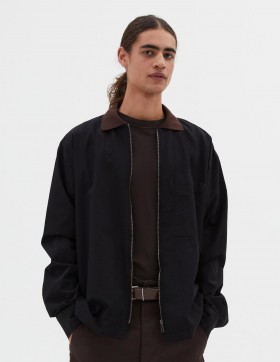 Polo noir zippé Mhl. | Chemises Margaret Howell pour hommes