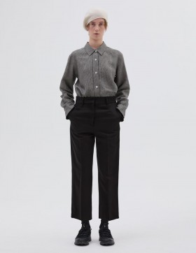 Pantalon court taille mi-haute noir | Pantalon Margaret Howell pour femme