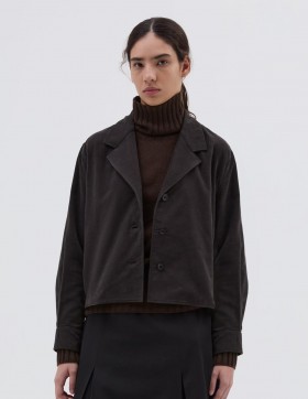  Chemise veste trois boutons ébène | Chemises Margaret Howell pour femmes