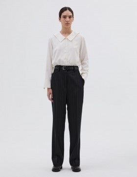 Pantalon d'uniforme noir/gris | Pantalon Margaret Howell pour femme