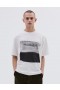  Mhl. Abstrakt gestreiftes T-Shirt in Off-White | Herren-Sportbekleidung von Margaret Howell