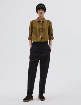  Mhl. Tab Waist Tapered Trouser Off Black | Damen Margaret Howell Hose